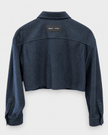 PINKO- Taurasi Cropped Flannel Jacket - Blue/Grey - Edit by Elaine Turner