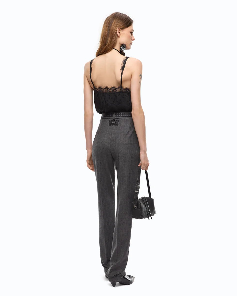 Pinko- Tiare Top Jacquard Crinkle Black - Edit by Elaine Turner