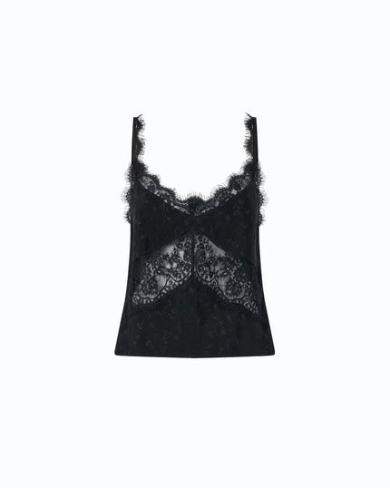 Pinko- Tiare Top Jacquard Crinkle Black - Edit by Elaine Turner