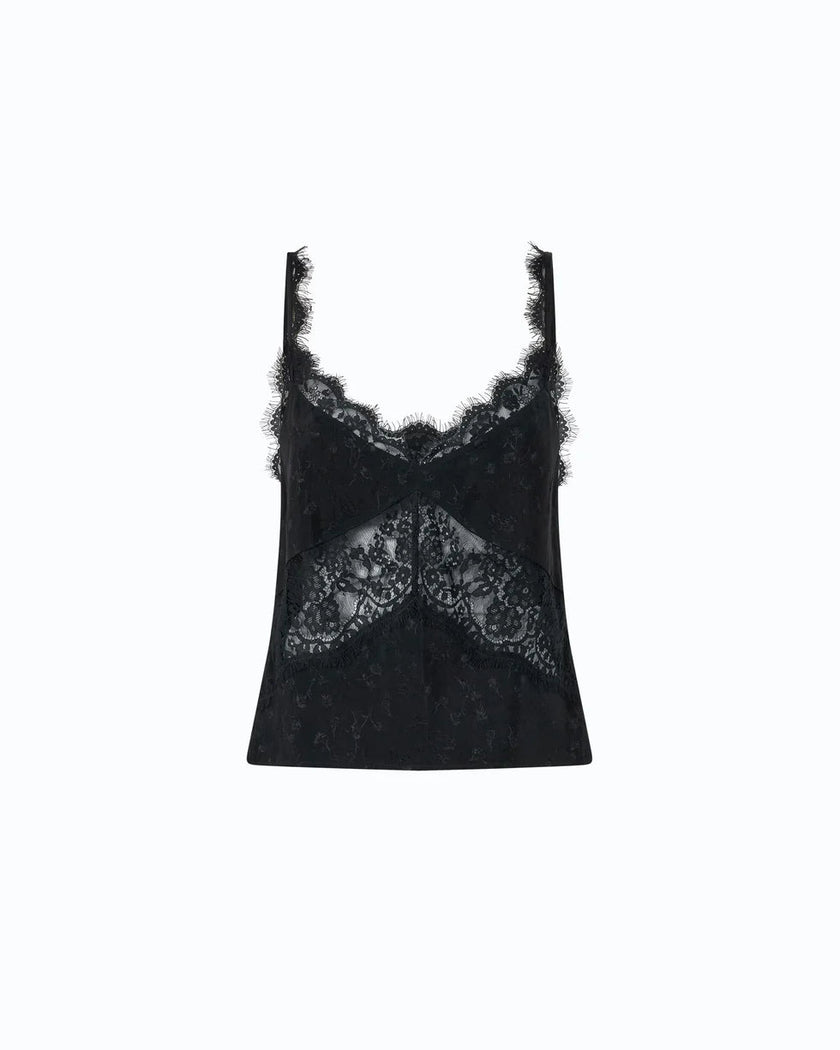 Pinko- Tiare Top Jacquard Crinkle Black - Edit by Elaine Turner