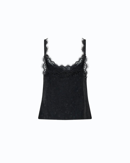 Pinko- Tiare Top Jacquard Crinkle Black - Edit by Elaine Turner