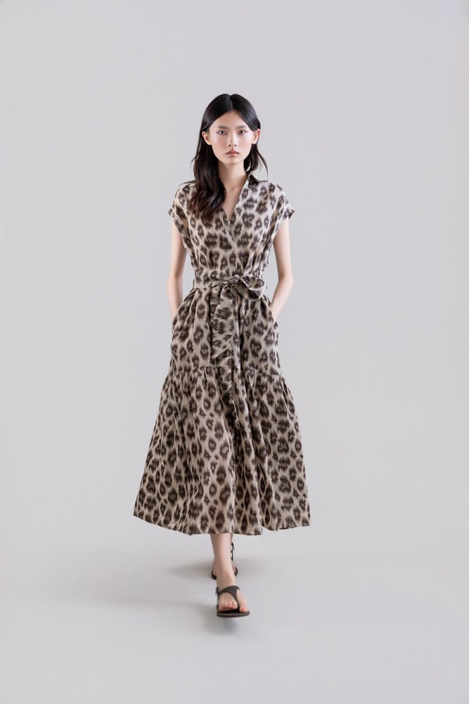 Psophia - Leopard Midi Dress - Edit by Elaine Turner