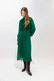 Psophia- Long Georgette Silk Dress - Emerald - Edit by Elaine Turner