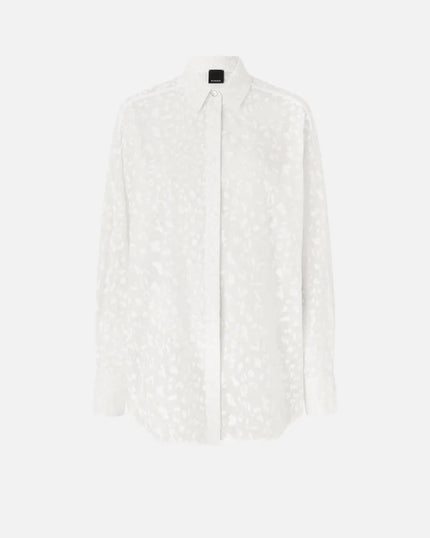 Radiant White Cheetah Blouse - Edit by Elaine Turner
