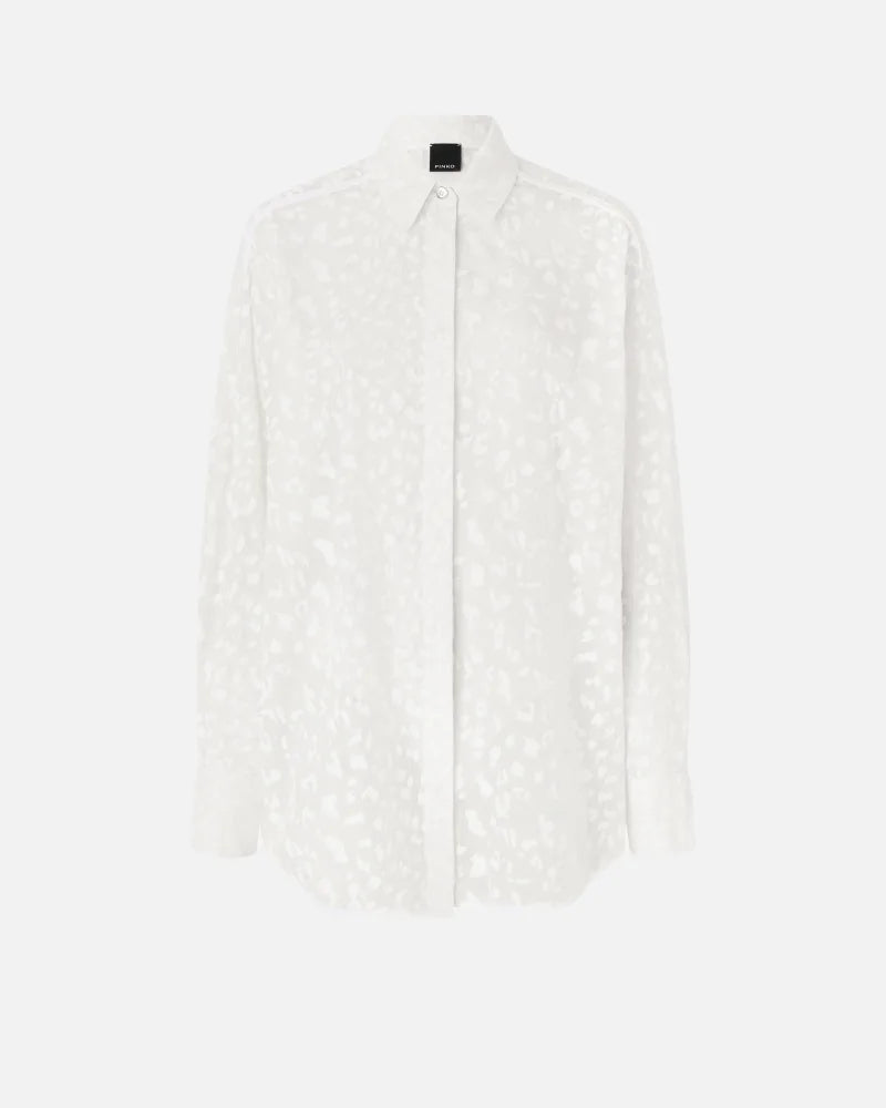 Radiant White Cheetah Blouse - Edit by Elaine Turner
