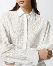 Radiant White Cheetah Blouse - Edit by Elaine Turner