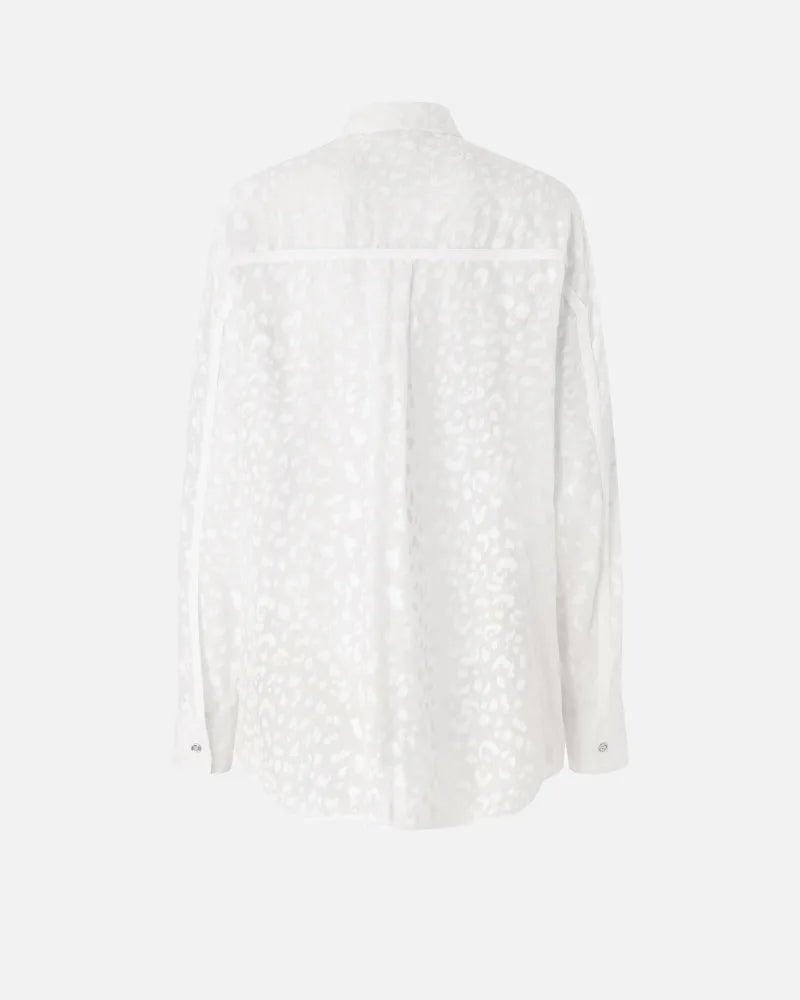 Radiant White Cheetah Blouse - Edit by Elaine Turner