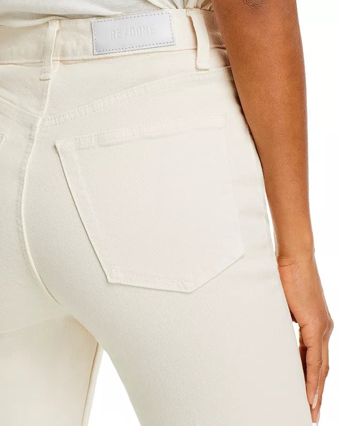 RE/DONE- 70s Crop Boot Cut Jeans- Vintage White - Edit by Elaine Turner