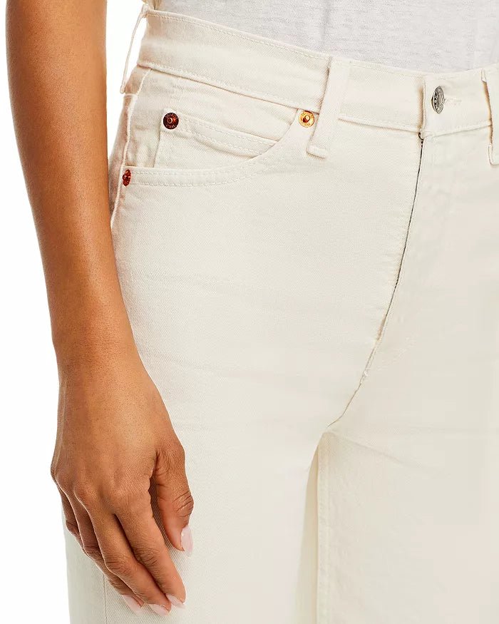 RE/DONE- 70s Crop Boot Cut Jeans- Vintage White - Edit by Elaine Turner