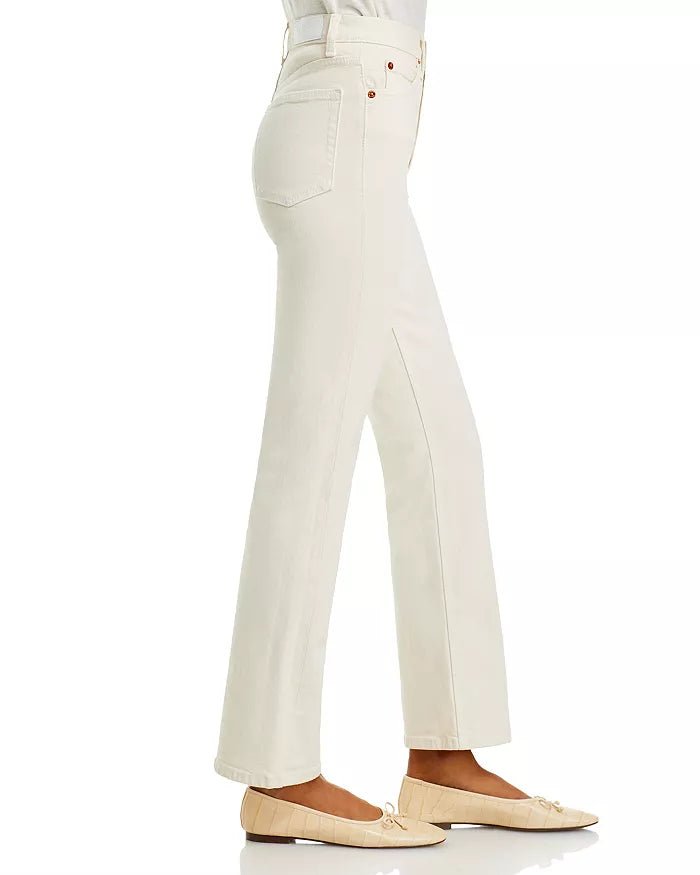RE/DONE- 70s Crop Boot Cut Jeans- Vintage White - Edit by Elaine Turner