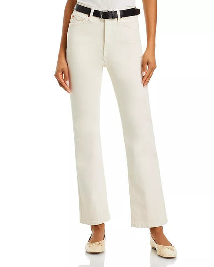 RE/DONE- 70s Crop Boot Cut Jeans- Vintage White - Edit by Elaine Turner