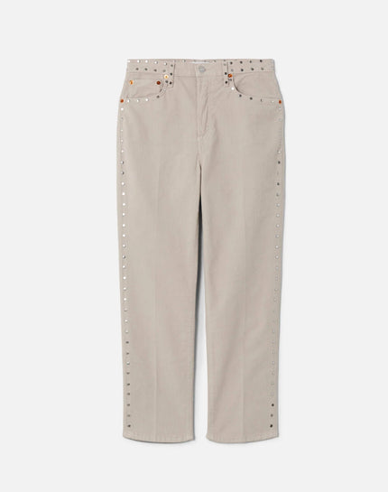 RE/DONE- 70s Stove Pipe Comfort Stretch Corduroy- Vintage Pearl Stud - Edit by Elaine Turner