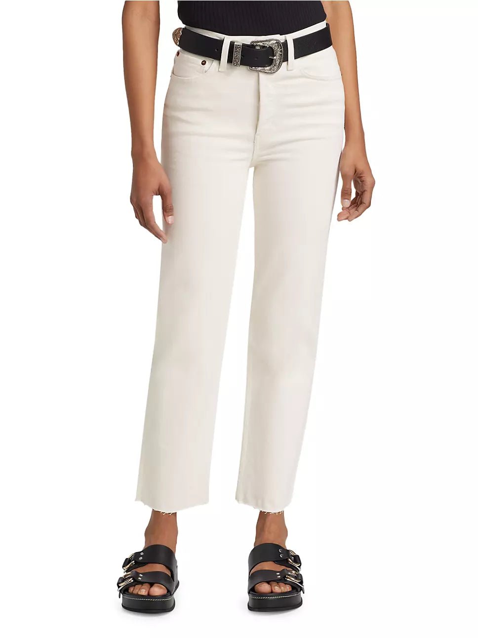 RE/DONE- 70's Stove Pipe Jeans- Vintage White - Edit by Elaine Turner