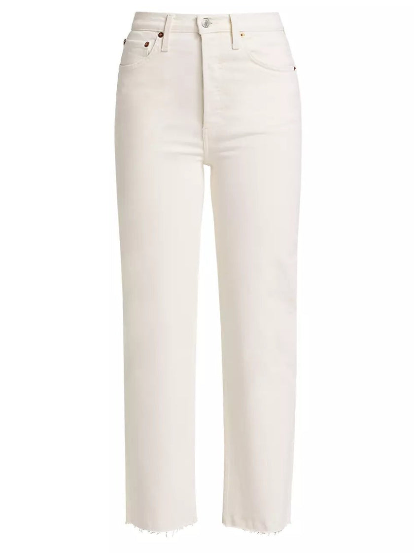 RE/DONE- 70's Stove Pipe Jeans- Vintage White - Edit by Elaine Turner