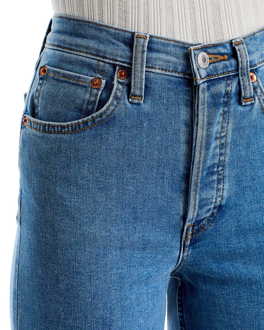 RE/DONE- High Rise Wide Leg Crop Denim- Runyon - Edit by Elaine Turner