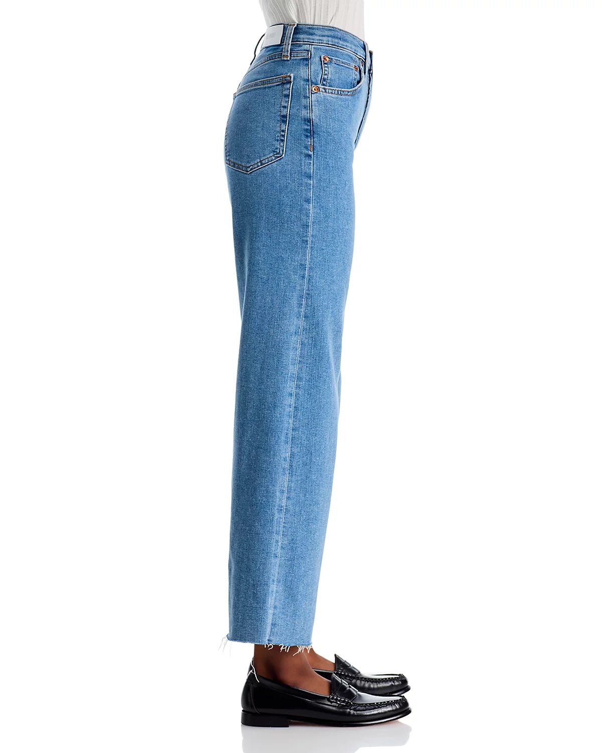 RE/DONE- High Rise Wide Leg Crop Denim- Runyon - Edit by Elaine Turner