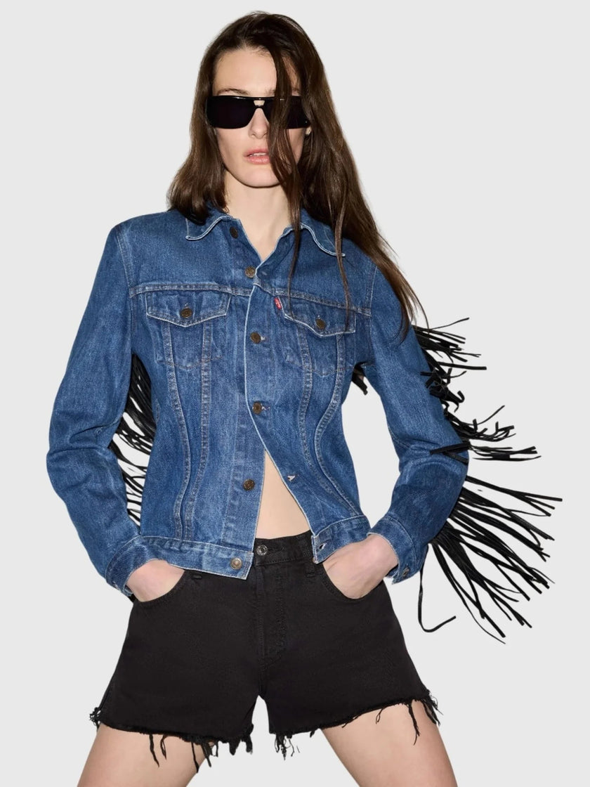 RE/DONE- Levi's Fringe Trucker - Edit by Elaine Turner