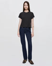 RE/DONE- Mid Rise Kick Flare Denim- Cross Hatch Rinse - Edit by Elaine Turner
