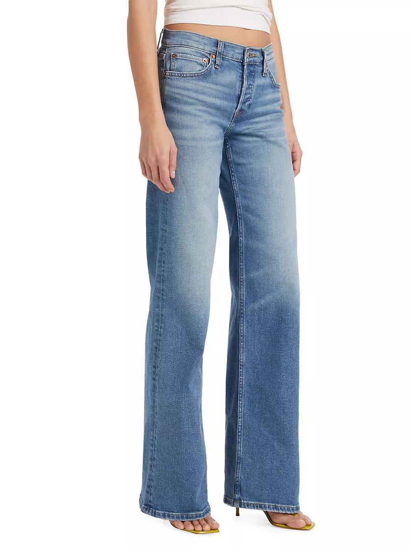 RE/DONE- Mid Rise Wide Leg Jeans - Edit by Elaine Turner