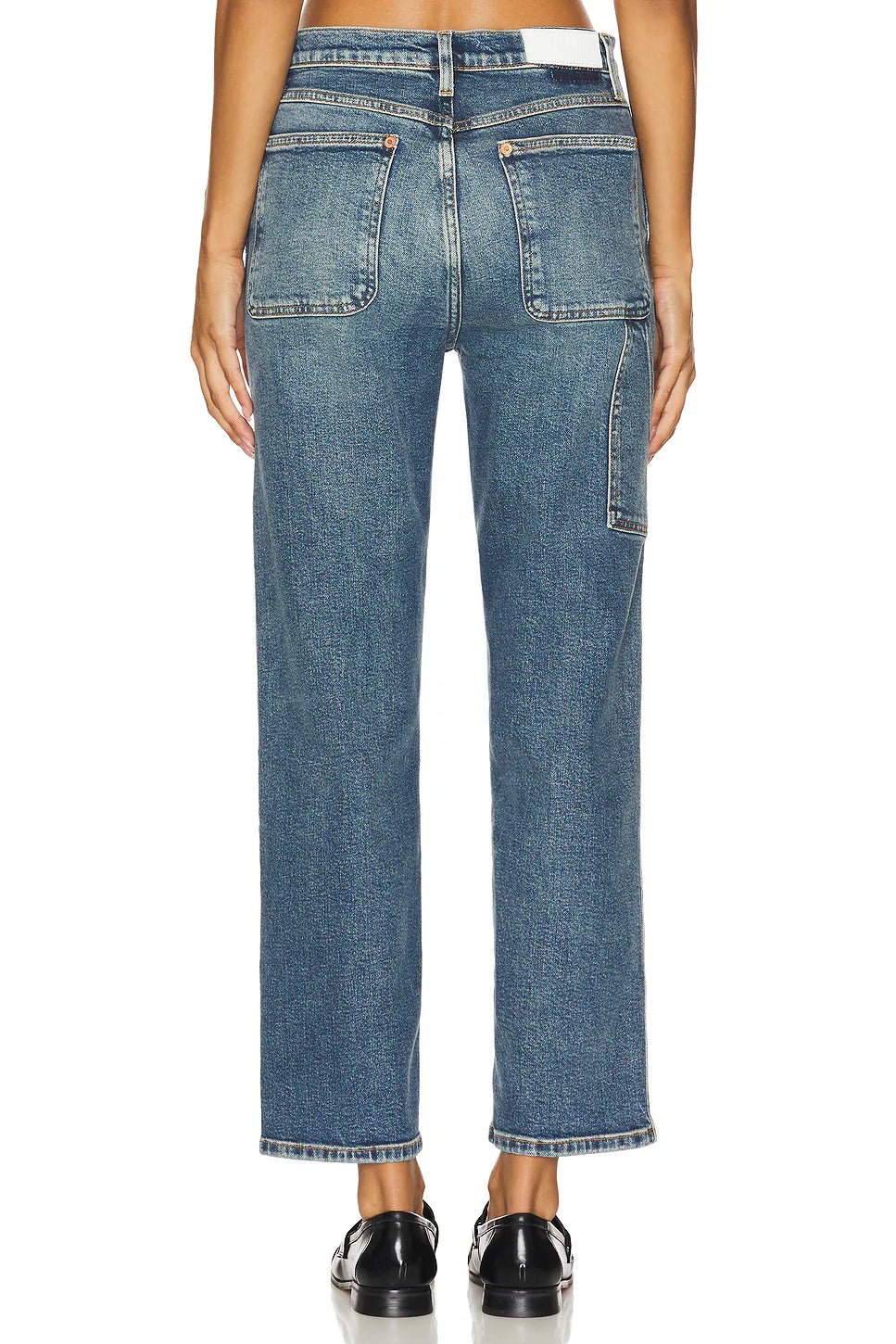 RE/DONE- Painter Stover Pipe Jeans- Crafted Indigo - Edit by Elaine Turner