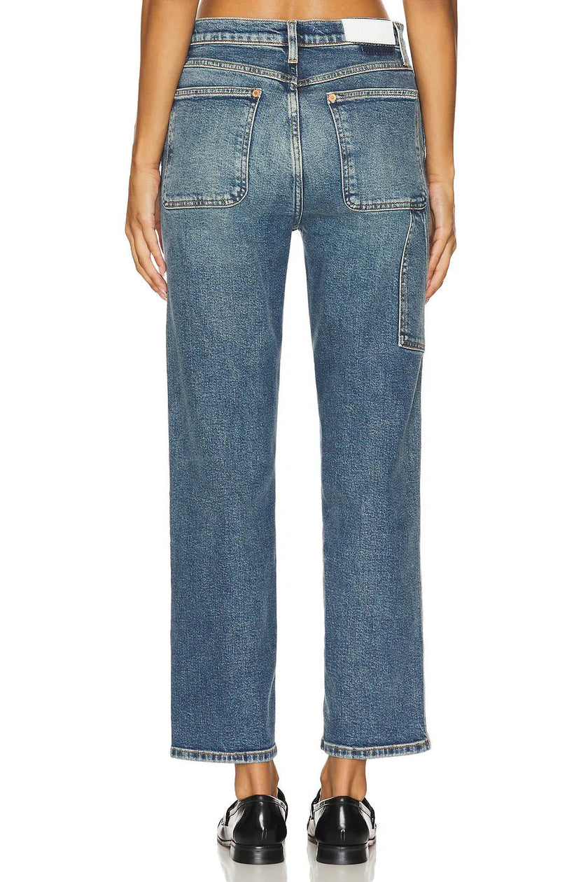 RE/DONE- Painter Stover Pipe Jeans- Crafted Indigo - Edit by Elaine Turner