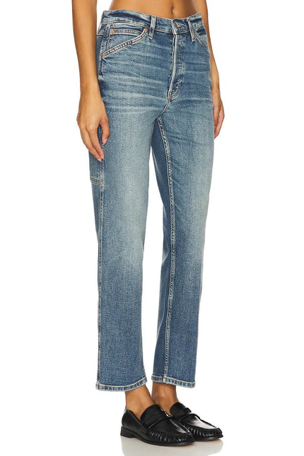 RE/DONE- Painter Stover Pipe Jeans- Crafted Indigo - Edit by Elaine Turner