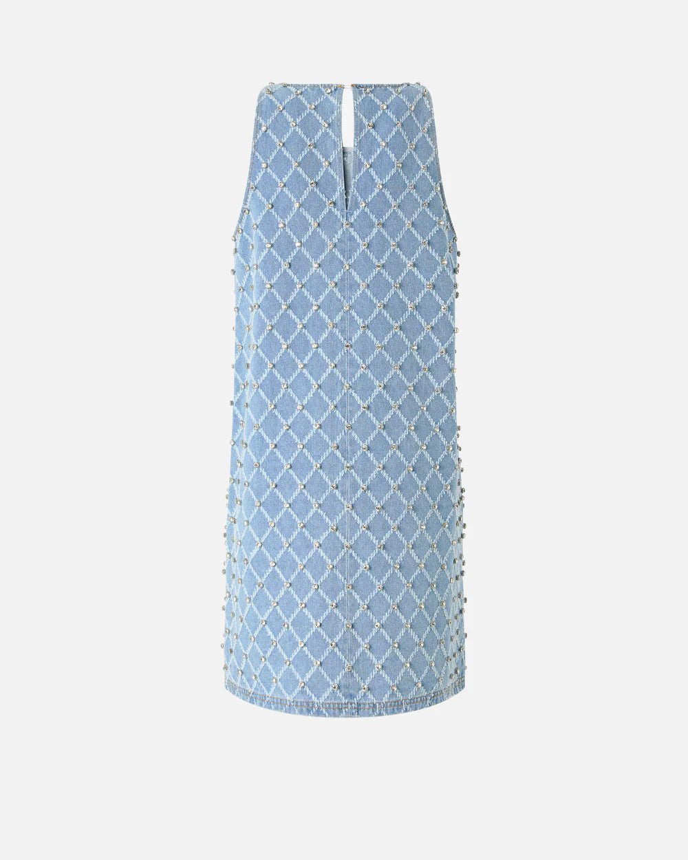 Rhinestone Denim Mini Dress - Edit by Elaine Turner