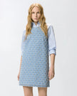 Rhinestone Denim Mini Dress - Edit by Elaine Turner