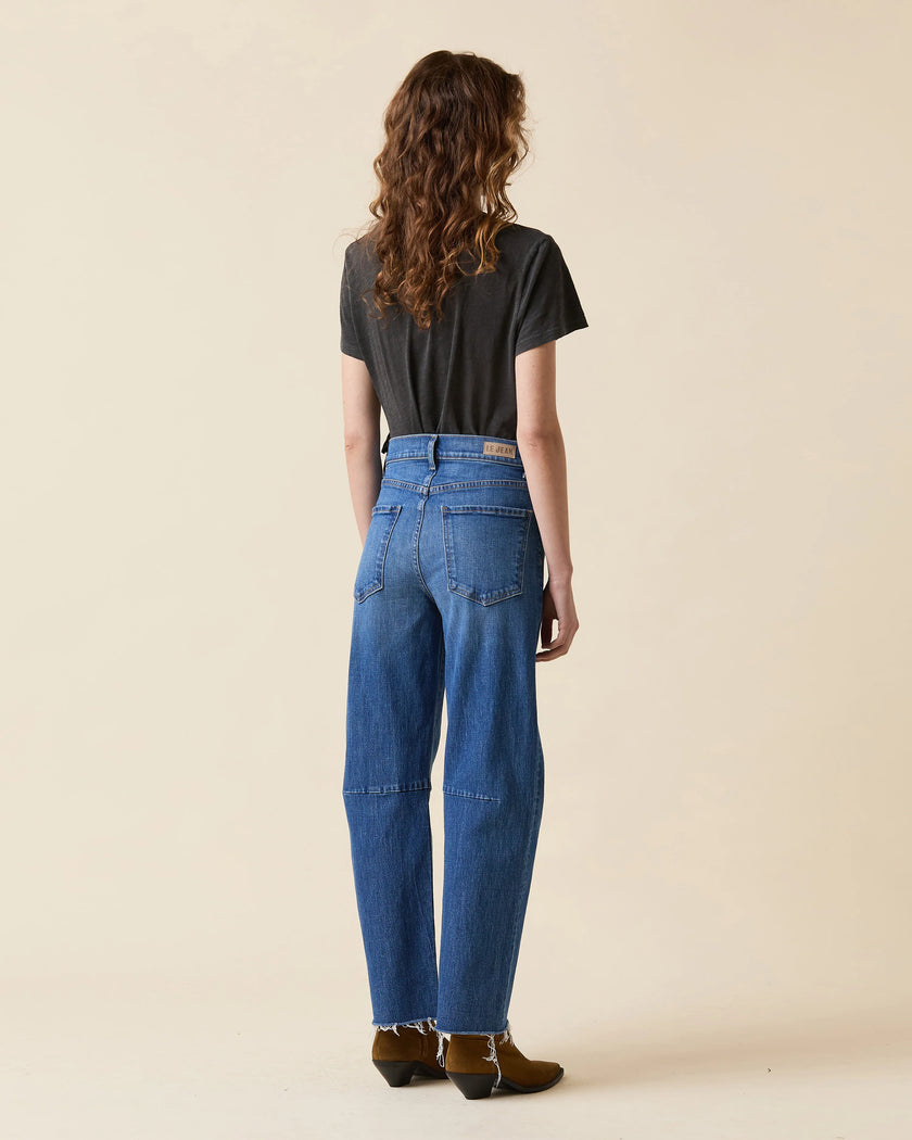 Pixie Ankle Fray Mid Rise Denim- Bohemian Blue