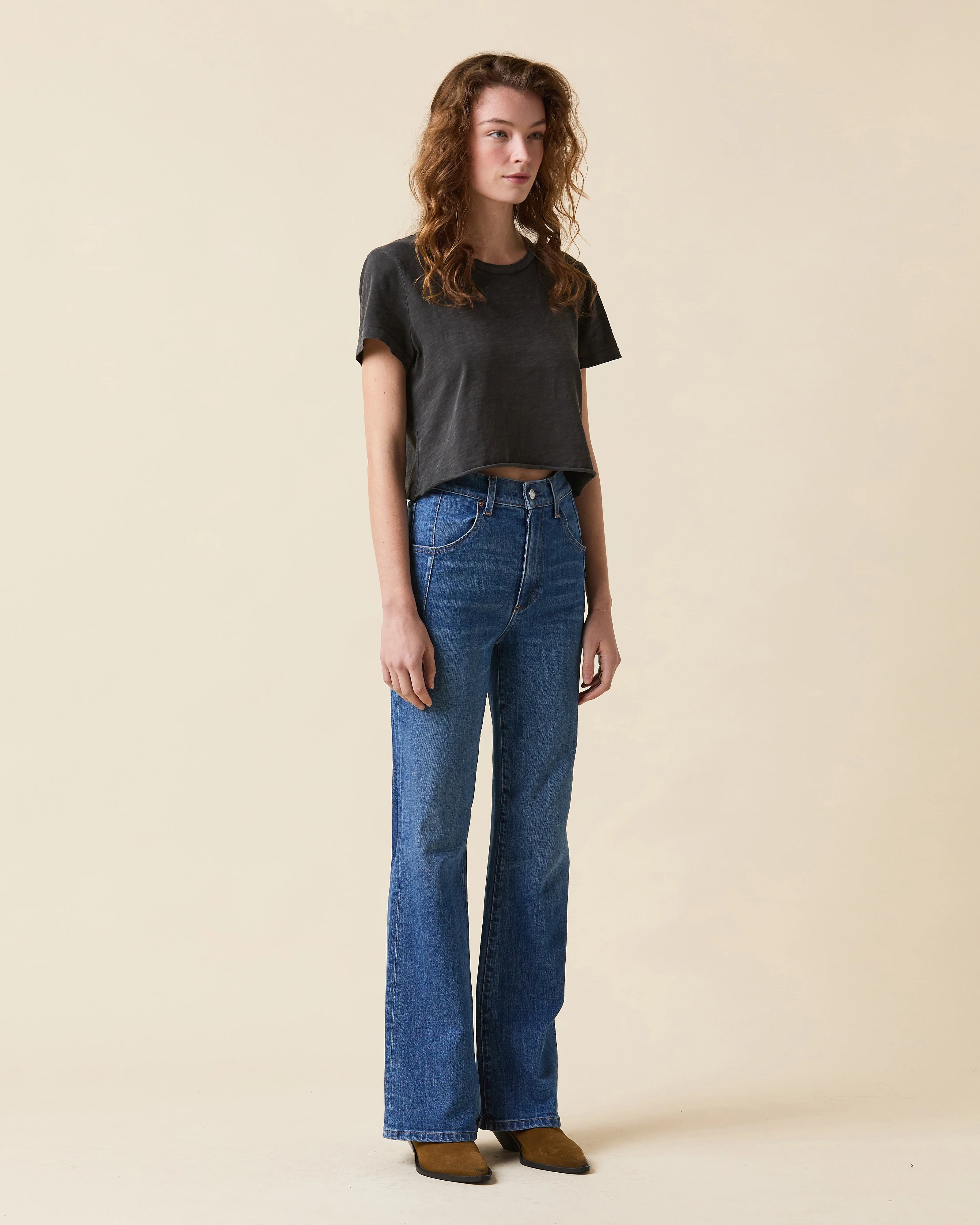Farrah Flare High Rise Denim- Bohemian Blue