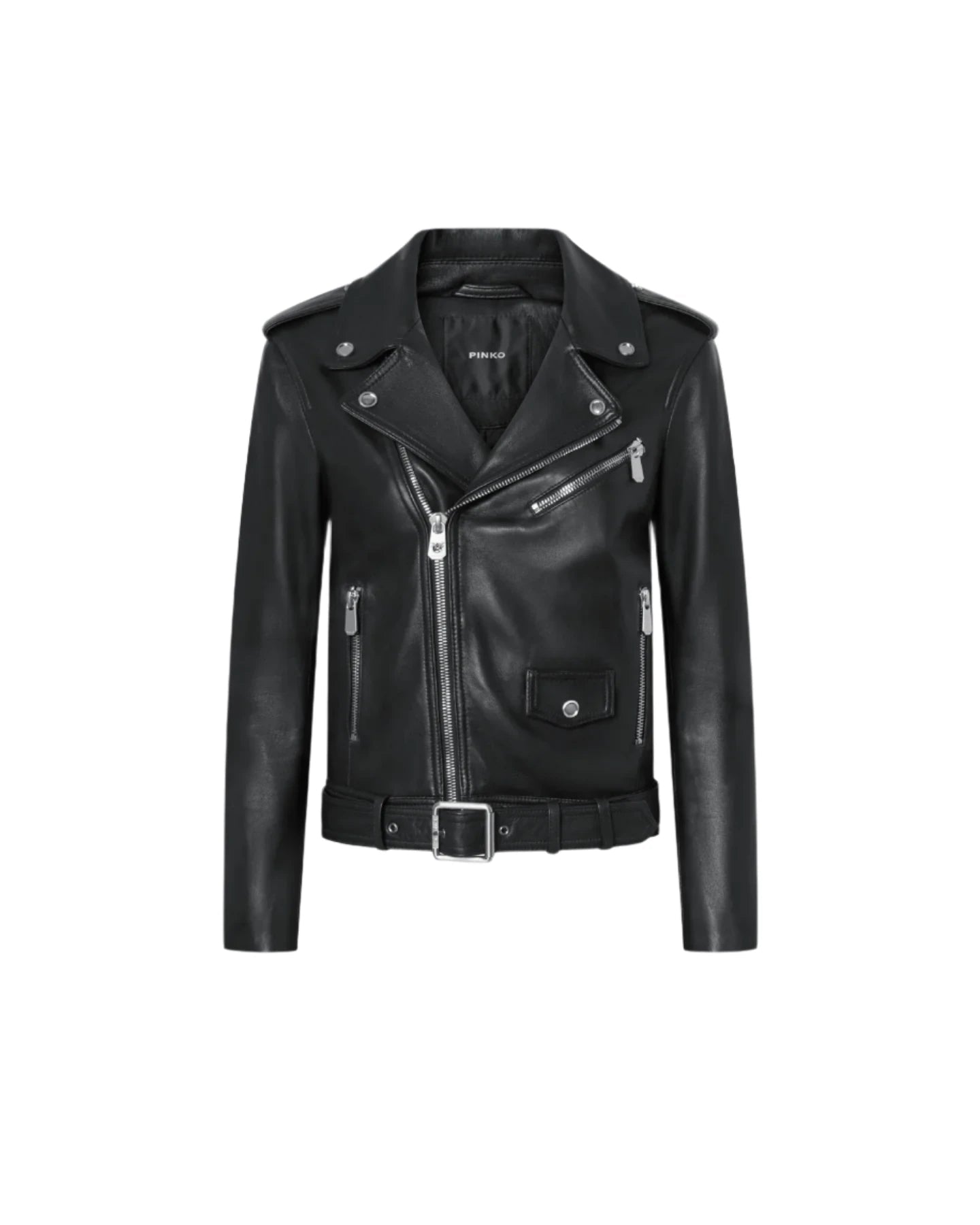 Soft Napa Leather Biker Jacket - Edit by Elaine Turner