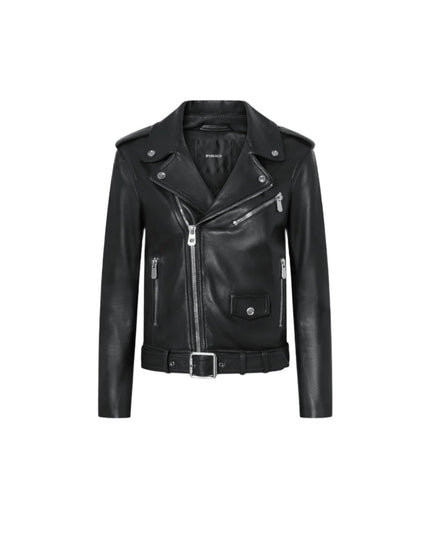 Soft Napa Leather Biker Jacket - Edit by Elaine Turner