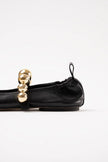 Souliers Martinez- Flamenca Black Leather Ballerina - Edit by Elaine Turner