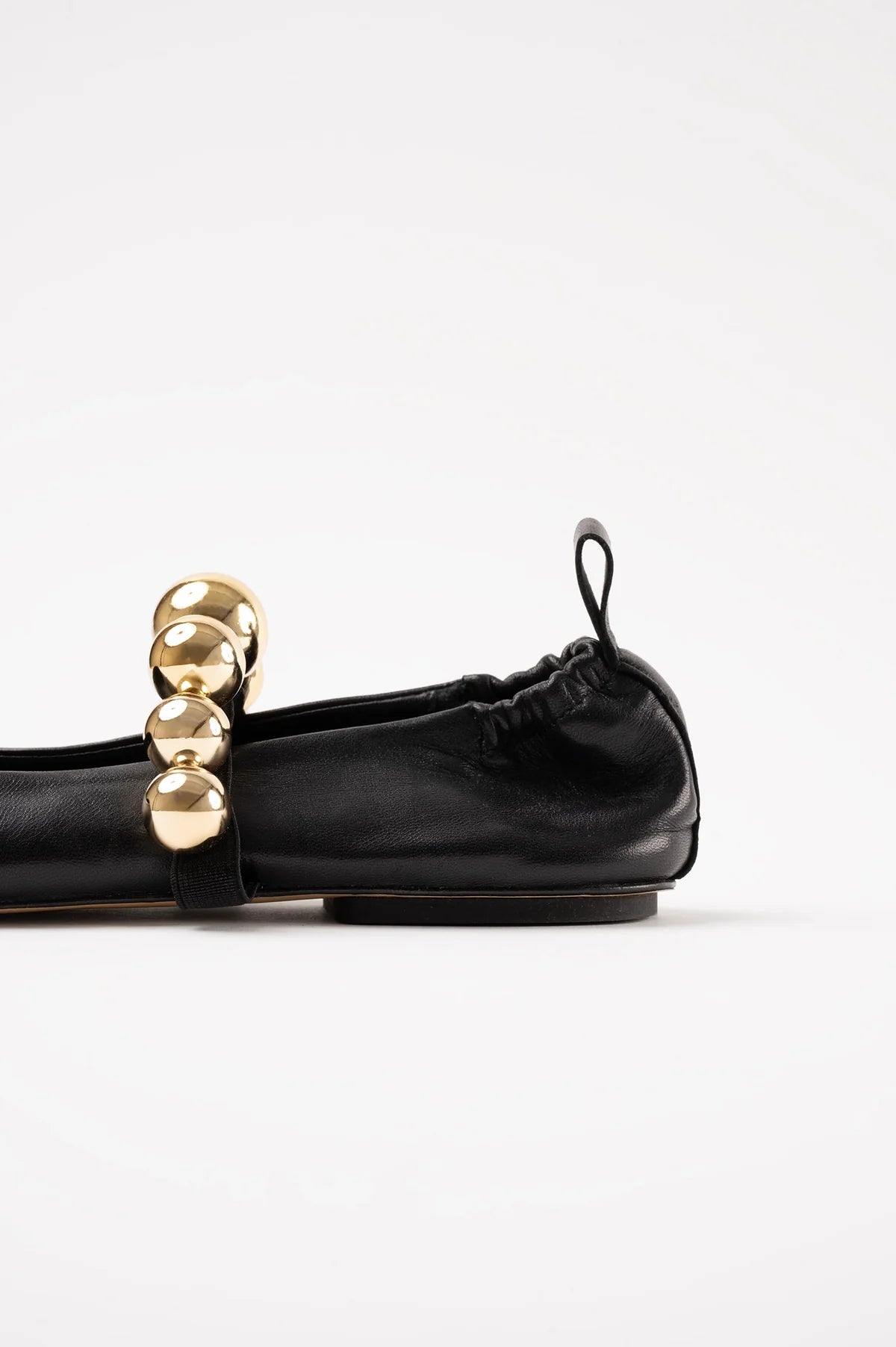 Souliers Martinez- Flamenca Black Leather Ballerina - Edit by Elaine Turner