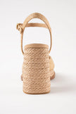 Souliers Martinez- Gracia Natural Raffia Platform Sandals - Edit by Elaine Turner