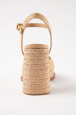 Souliers Martinez- Gracia Natural Raffia Platform Sandals - Edit by Elaine Turner