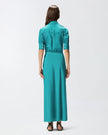 Stripe Long Wrap Dress - Edit by Elaine Turner
