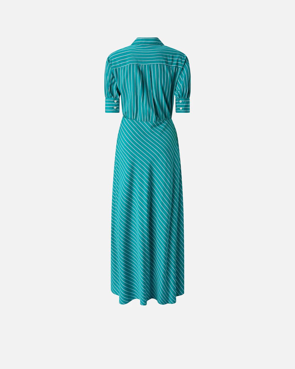 Stripe Long Wrap Dress - Edit by Elaine Turner