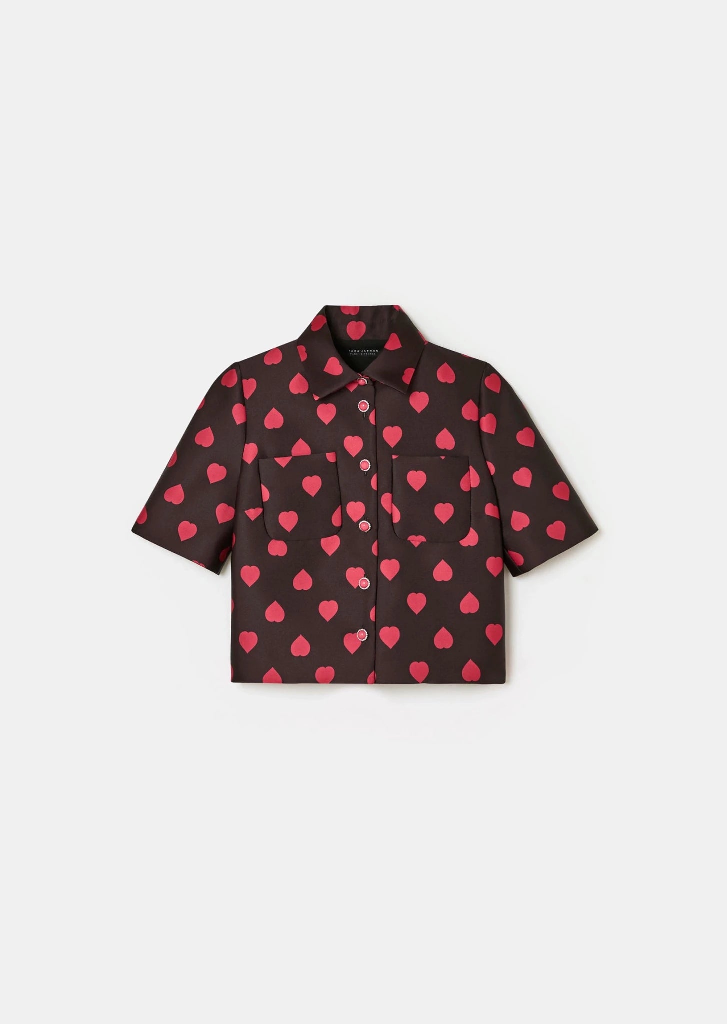 Tara Jarmon - Carolane Black Heart Shirt Jacket - Edit by Elaine Turner