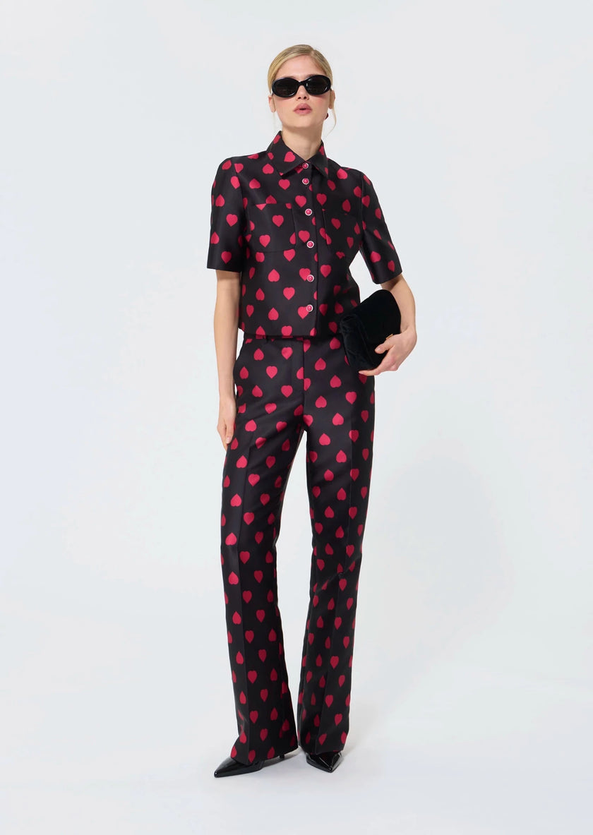Tara Jarmon - Carolane Black Heart Shirt Jacket - Edit by Elaine Turner