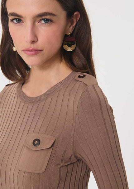 Tara Jarmon- Prisca Sweater - Caramel - Edit by Elaine Turner