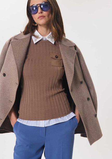 Tara Jarmon- Prisca Sweater - Caramel - Edit by Elaine Turner