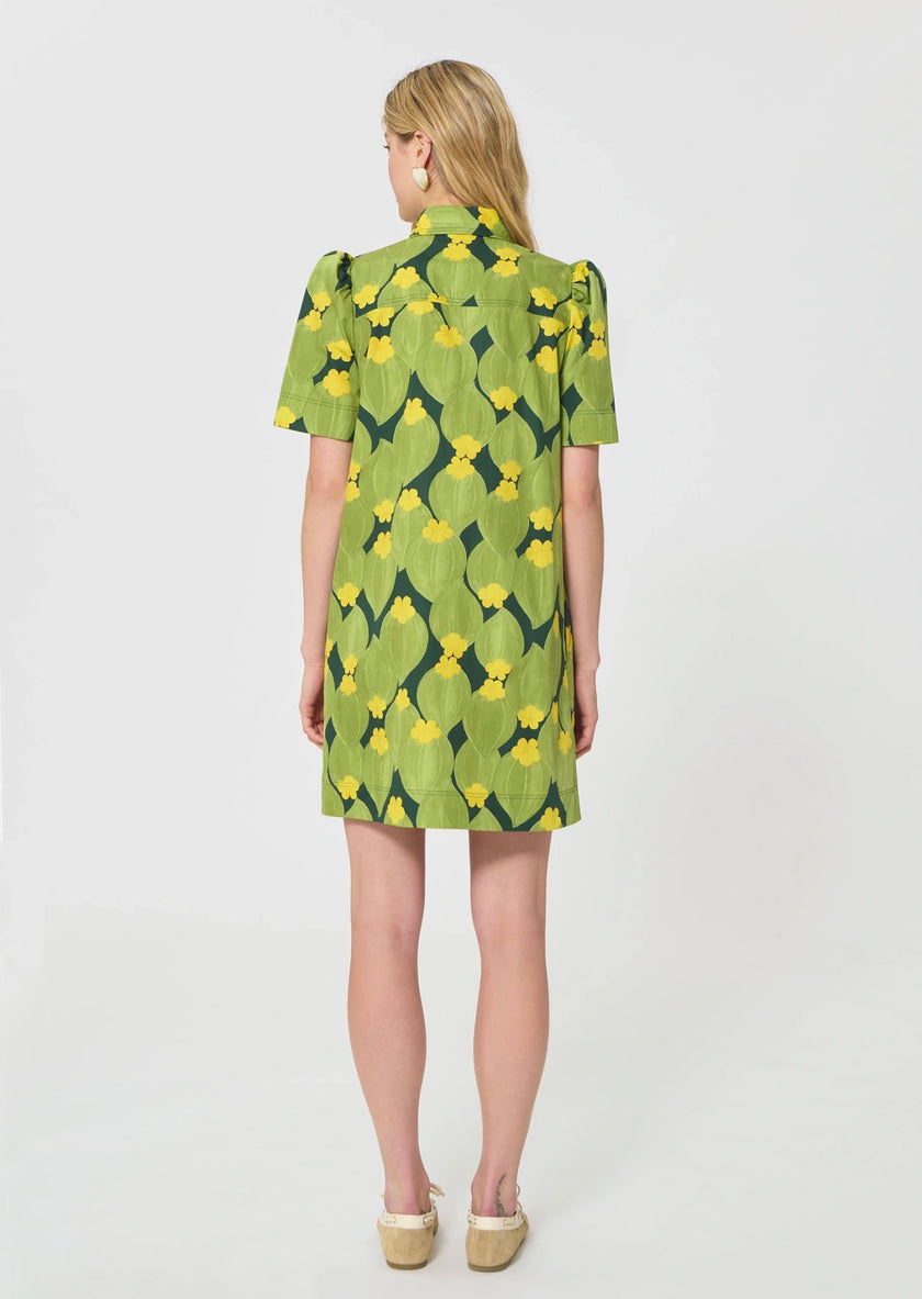 Tara Jarmon Rudy Dark Green Floral Print Dress - Edit by Elaine Turner