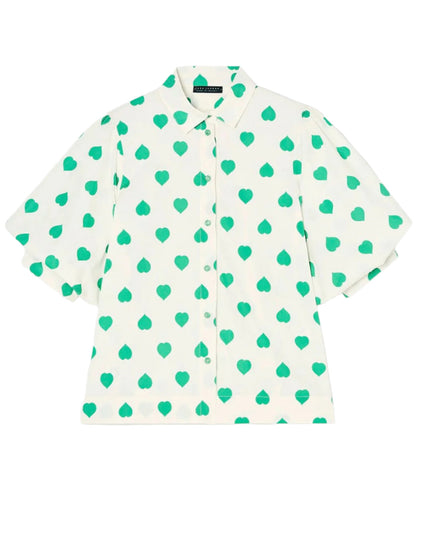 Calypso Green Heart Blouse