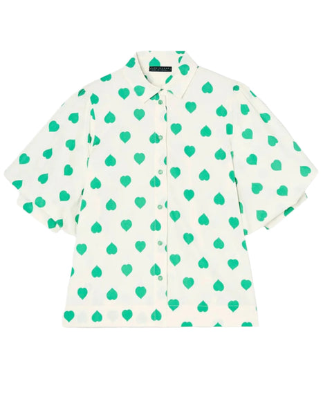 Calypso Green Heart Blouse