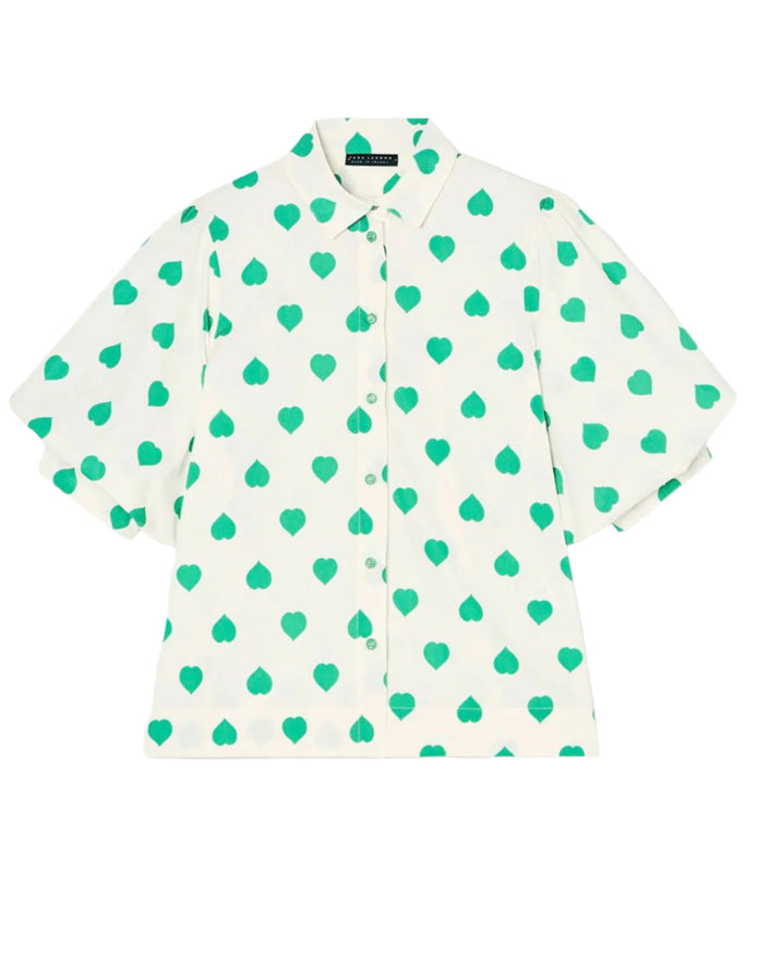Calypso Green Heart Blouse