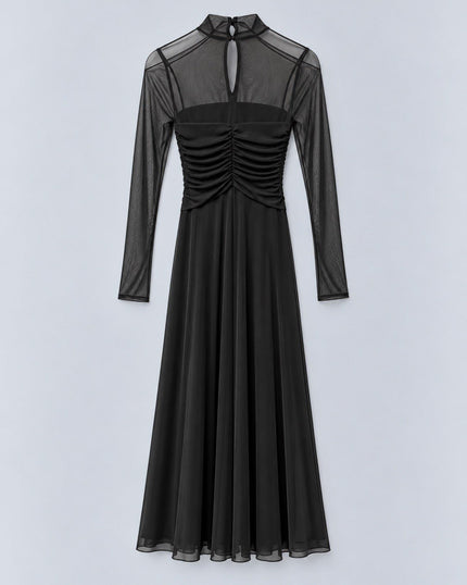 Twinset- Tulle Maxi Dress - Deep Brown - Edit by Elaine Turner