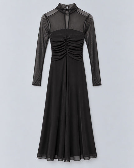 Twinset- Tulle Maxi Dress - Deep Brown - Edit by Elaine Turner