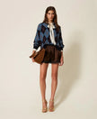 Twinset- Wool Blend Jacquard Sweater- Indigo Blue Argyle Inlay - Edit by Elaine Turner