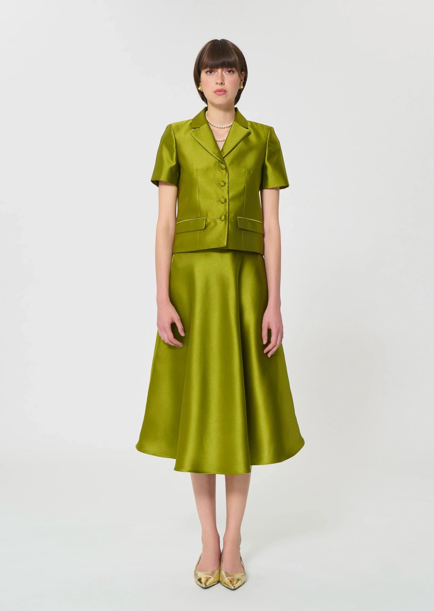 Victoire Green Duchess Jacket - Edit by Elaine Turner